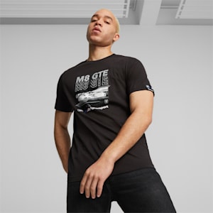 Camiseta estampada de automóvil de BMW M Motorsport para hombre, PUMA Black, extralarge